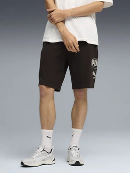 Шорти бавовняні короткі чоловічі Puma Essentials Graphics 69246001 XL Black (4069161918148)