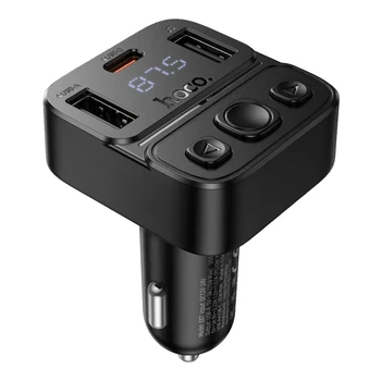 Модулятор Hoco E87 Delta 35W модуль Bluetooth V5.4/PD20W разъёмы Type-C + 2USB Black