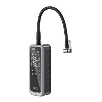 Смарт насос XO CZ018 беспроводной автомобильный компрессор LED дисплей 5000mAh/3.7V скорость потока воздуха 23-25 л/мин 85W Black