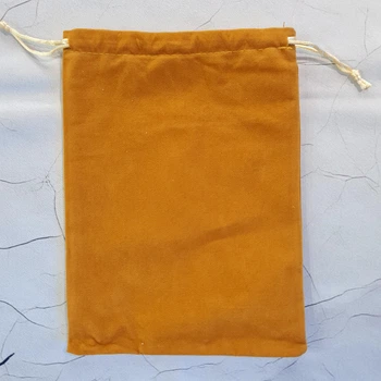 Бархатный мешочек для карт Таро, рун и оракулов (15×20 см), Желтый