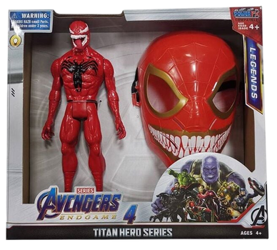 Игровой набор Мстители Avengers Фигурка Веном с эффектами Маска героя Красный
