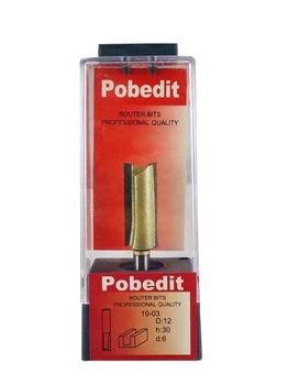 Фреза пазова пряма POBEDIT 1003 D12 d6 L65 h30