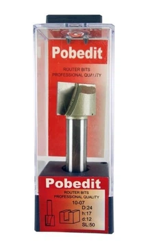 Фреза пазова пряма POBEDIT 1007 D24 d12 L67 h17