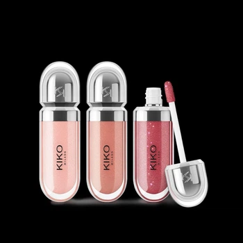 Набір для губ KIKO MILANO 3 зволожуючі блиски для губ з 3D-ефектом для збільшення об'єму