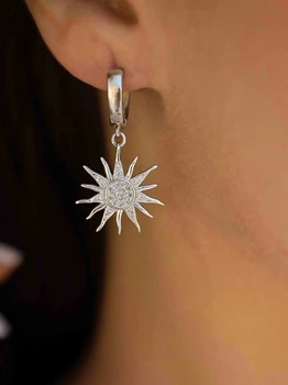 Сережки солнца в серебре 5565