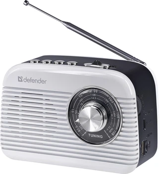 Портативний радіоприймач Defender Signal Bluetooth Black-White (4745090828863)