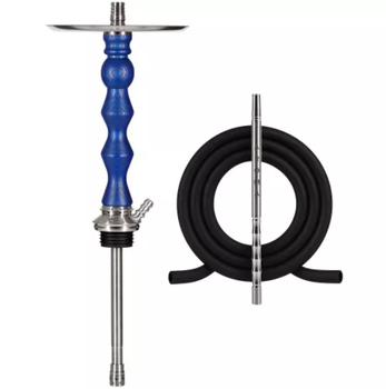 Шахта для кальян Aroma Hookah Lima Steel Blue 55 см Арома Хука Лима Стиль Голубая Нержавеющая сталь с диффузором на уплотнителе