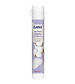 Ватные диски ISANA, 100% хлопок, 140 штук