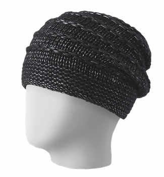 Шапка-колпак женская из пряжи MARGARITA One Size (54-59) Чорний