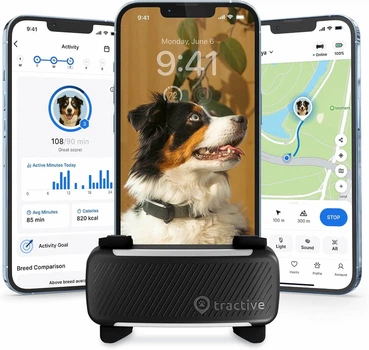 GPS ошейник для собак Tractive Smart Dog Black