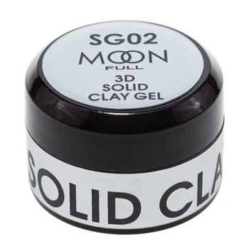 Гель пластилин Moon Full для дизайна ногтей 3d Solid Clay Gel SG №02 5 мл
