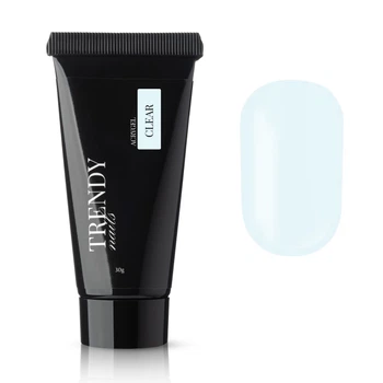 Акригель Trendy Nails для наращивания ногтей Clear Hema Tpo Free 30 г