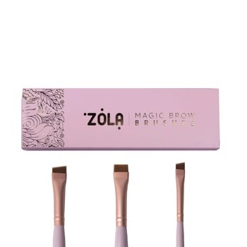 Zola Набор кистей для окрашивания бровей Magic Brow Brush, светло-розовый