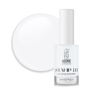 Лак Adore Professional для стемпінгу Stamp it №01 Cocco білий 8 мл