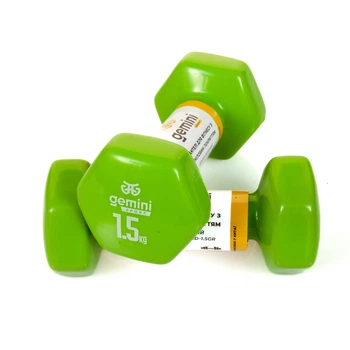 Гантели Gemini Sport для фитнеса с виниловым покрытием 2шт по 1.5кг GSD-1.5GR