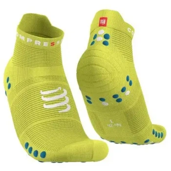 Шкарпетки для бігу марафону Compressport Pro Racing Socks V4.0 Run Low Primrose/fjord blue M (100035888)