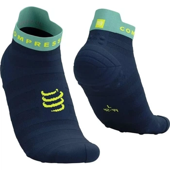 Шкарпетки з компресійним ефектом для тріатлону короткі Compressport Pro Racing Socks V4.0 Ultralight Run Low Blues/shell blue XL (100037948)