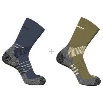 Носки (2 пары) Salomon X ULTRA ACCESS CREW 2-PACK 39/41 зеленый sC23720
