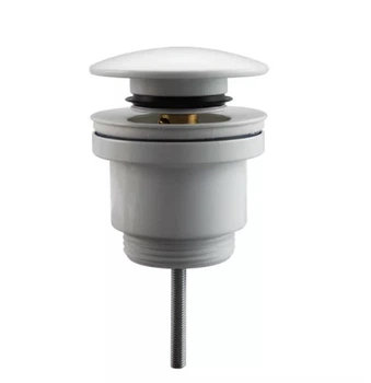 Донный клапан для умывальника клик-клак 1 1/4" белый Frap F62-6