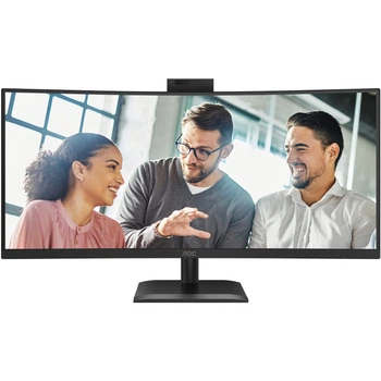 Изогнутый монитор AOC CU34E4CW 34" VA 3440x1440 120Гц 2xHDMI DP Type-C RJ-45 USB-хаб колонки камера HAS (98D13B25A053)