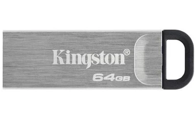 Флеш накопичувач USB 64Gb Kingston DataTraveler Kyson, Silver, USB 3.2 Gen 1, до 200/60 МБ/с (DTKN/64GB)