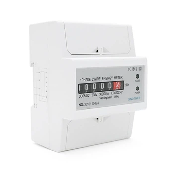 Однофазный электрический счетчик DDS548C, на DIN-рейку 4P, 220 В, 30-100 А, однотарифный