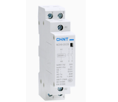 Контактор CHINT NCH8-20/20 220V,20А, 4kW, 2NO, на DIN-рейку, 85*65,5*18мм