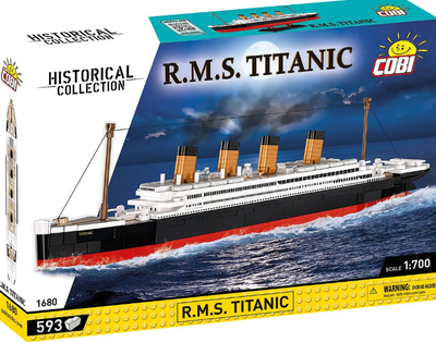 Конструктор COBI R.M.S. Titanic 1:700 (593 деталі) — Колекційна модель Титаніка 1680