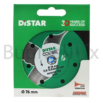 Диск алмазний відрізний DiStar 1A1R Colibri 76x0,8/0,5x6x10 мм суцільний