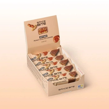 Блок батончиков Spacefood Space Bite Nut Bar, 10*40 грамм - Соленая карамель и арахис
