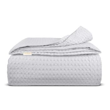 Плед покривало COSAS Silver Waffle Weave 75x95 см Сірий