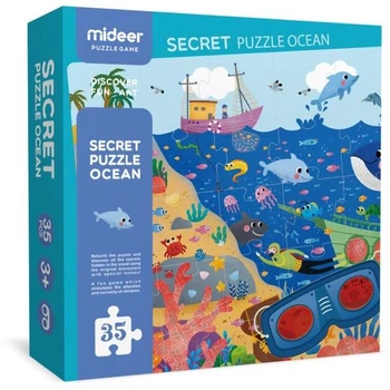 Пазл-секрет с очками MiDeer В океане Разноцветный 35 деталей (MD3097)