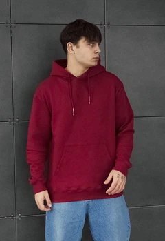 Худі Чоловіче Стаф Бордо Базовий Спортивний Staff Bordo Basic XXL (375537)