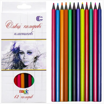Карандаши цветные для рисования 12 шт Color-it CR555-12 White Night Набор цветных карандашей для школы
