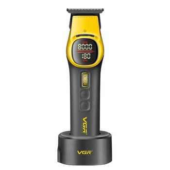 Триммер для стрижки VGR V885T Золотистый с BLDC-мотором LED-дисплеем 4 насадки