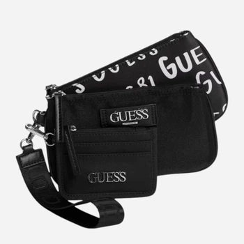 Набір (клатч + клатч + картхолдер) жіночий Guess 859810650 Чорний (1159850661)