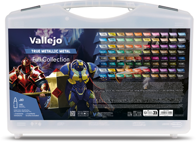 Набір фарб акрилових Vallejo True Metallic Metall: Повна колекція 80 x 18 мл (8429551772501)