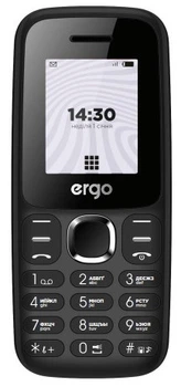 Телефон ERGO B184 Dual Sim, 1000mAh, Black