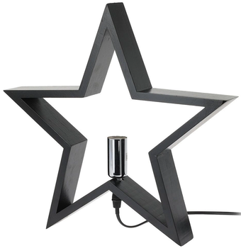 Lampka gwiazda AM/63 839344 stołowa drewniana 34.5 cm Czarna (8720573378826)