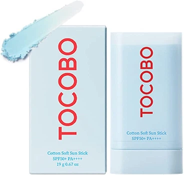 Солнцезащитный крем в стике Tocobo Cotton Soft Sun Stick SPF50+ PA++++, 19g