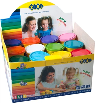 Тісто для моделювання 12коль150г 1шт/уп ZIBI