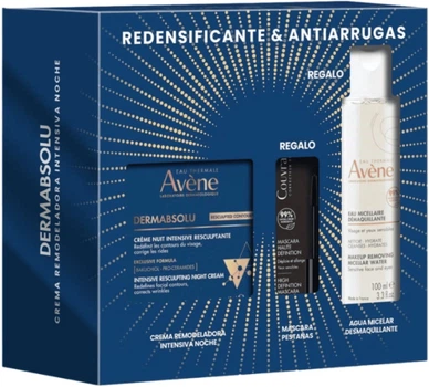 Набір для догляду за обличчям Avene DermAbsolu Нічний крем 40 мл + Міцелярна вода 100 мл + Туш для вій 7 мл (3282779434737)