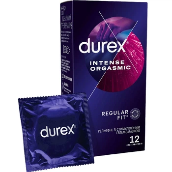 Презервативы Durex Intense Orgasmic рельефные с стимулирующим гелем-смазкой 12 шт.