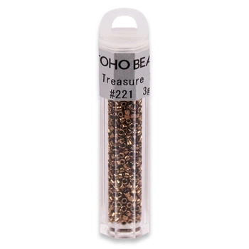 Бисер японский Toho Treasure 11/0, 3 г, TT-11-221, блестящий, бронзовый - бусины
