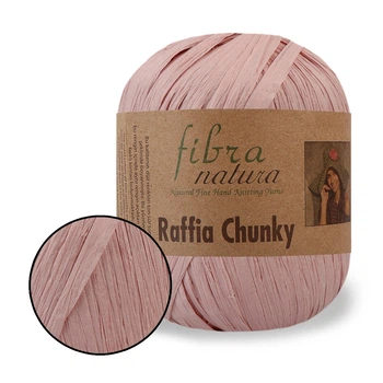 Пряжа FibraNatura Raffia Chunky, Пудра №114-04, пряжа для сумок. Целюлоза, 100г 120м, рафія.