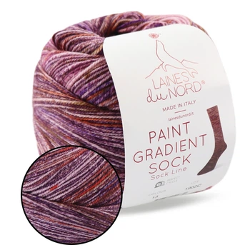 Laines du Nord Paint Gradient Sock, №13, носочная пряжа 100г/420м, 75% шерсть / 25% нейлон, секционное окрашивание - для носков, шапок, шарфов
