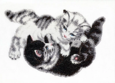 Набор для вышивания крестиком "Котята", ВТ-149, 27.5*21см, Crystal Art