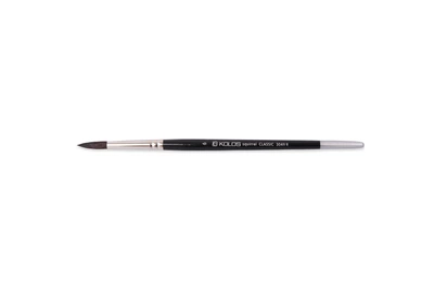 Кисть белка круглая Classic 3049R №6, короткая ручка, KOLOS - кисть для акварели, художественные кисти