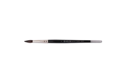 Кисть белка круглая Classic 3049R №7, короткая ручка, KOLOS - кисть для акварели, художественные кисти