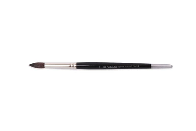 Кисть белка круглая Classic 3049R №9, короткая ручка, KOLOS - кисть для акварели, художественные кисти